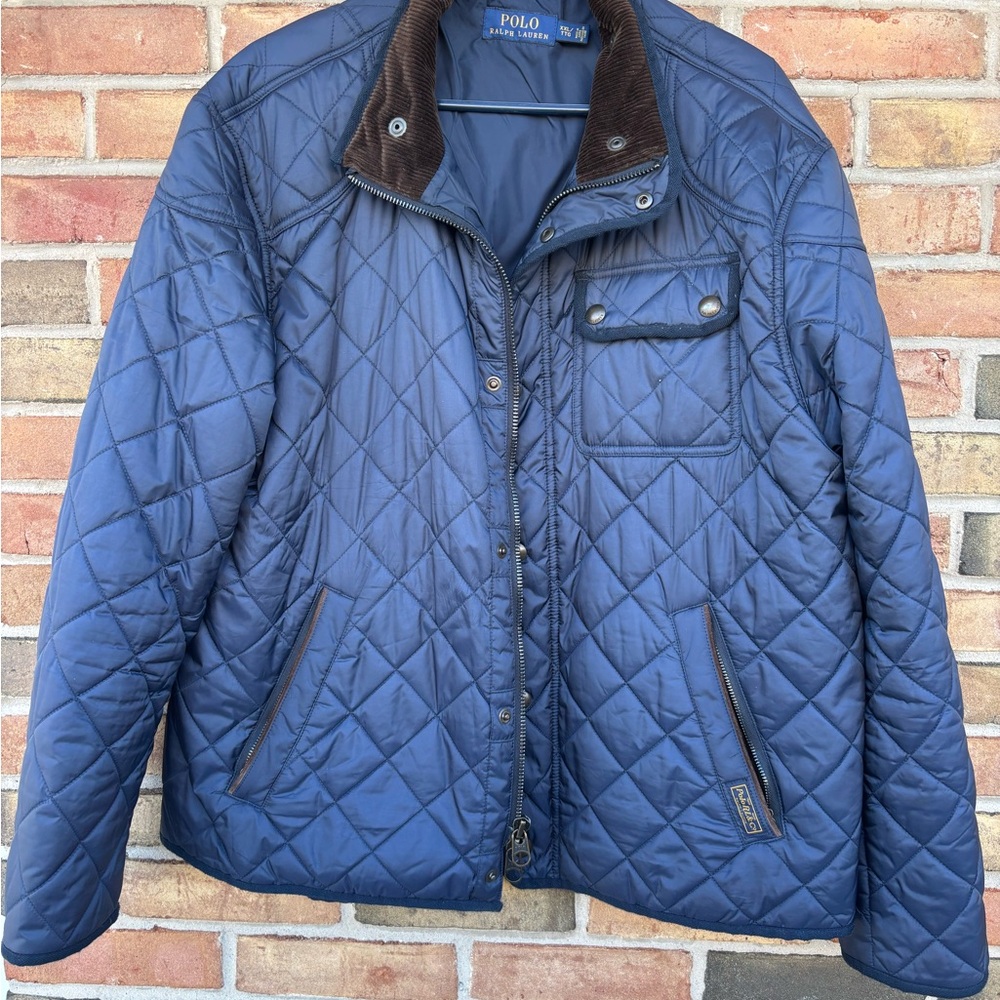 Ralph Lauren Men's Navy Quilted Puffer Jacket - XXL